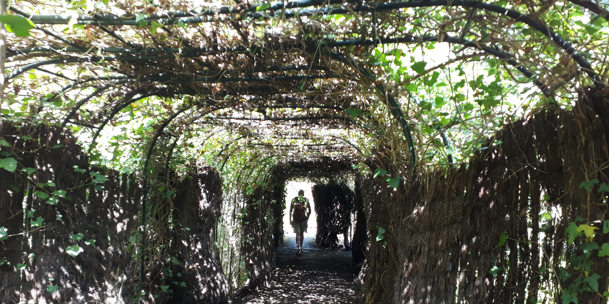 Tunnel leading to celtic garden