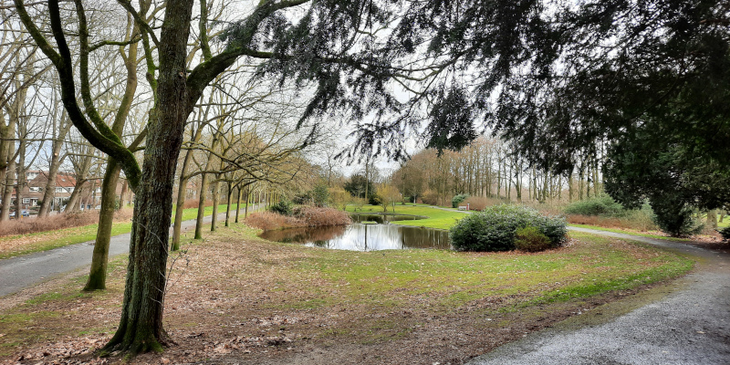 Pad langs de Muntweg in het Goffertpark in Nijmegen, 2023