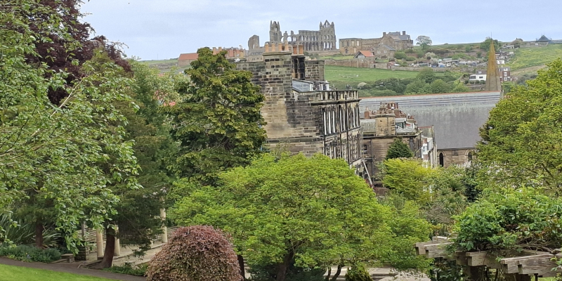 Pannett Park view on Whitby Abbey