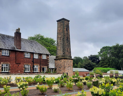 Bothy en testveld in RHS Garden Bridgewater