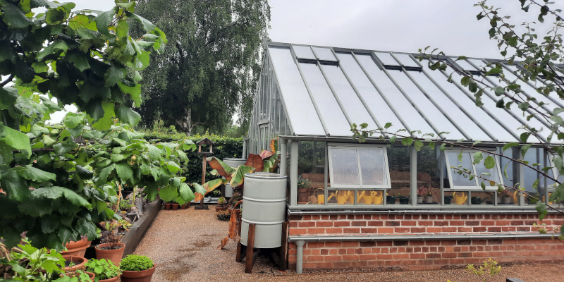 RHS Garden Bridgetwater: de kas in de Peel Learning Garden
